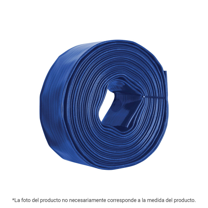 Rollo de manguera plana de 1.5'x100m de descarga p/motobomba - Mundo Tool 