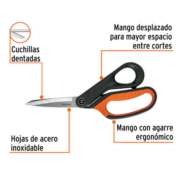 Tijera 8' multiusos de acero inox, profesional, EXPERT - Mundo Tool 