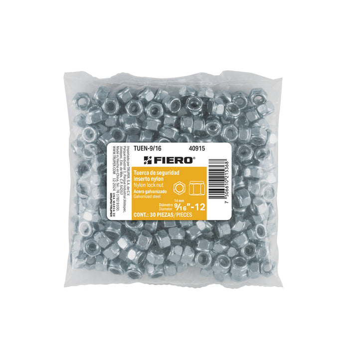 Bolsa con 10 tuercas de seguridad, 7/8' , FIERO - Mundo Tool 