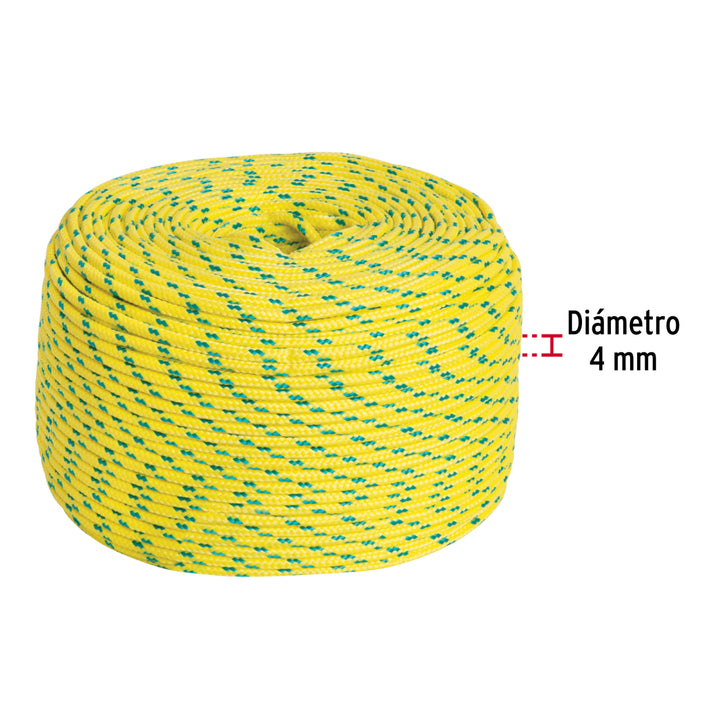 Piola de Polipropileno trenzada, multicolor, 4mm, 1 Kg - Mundo Tool 
