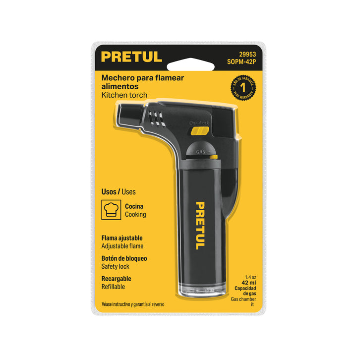 Mechero recargable para flamear alimentos de 42ml, PRETUL - Mundo Tool 