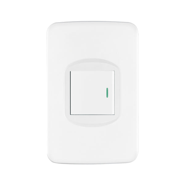 Placa armada 1 interruptor 1.5 módulos, Toledo, Basic - Mundo Tool 