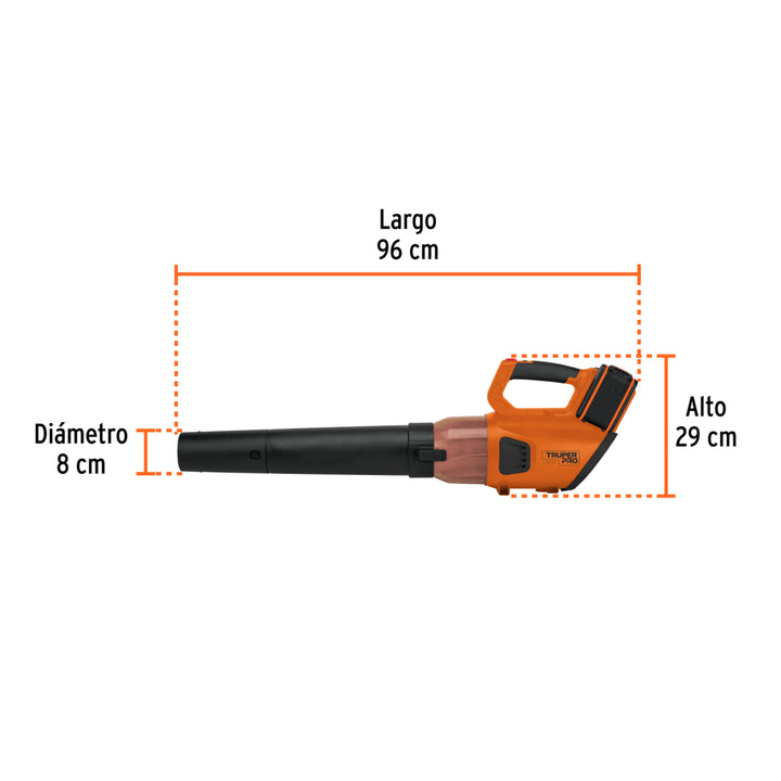 Sopladora inalámbrica 40V, 2 baterías 2Ah, 1 carg.dual, PRO - Mundo Tool 