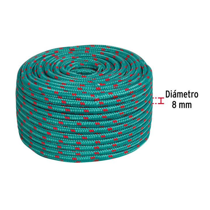 Piola de Polipropileno trenzada, multicolor, 8mm, 1 Kg - Mundo Tool 