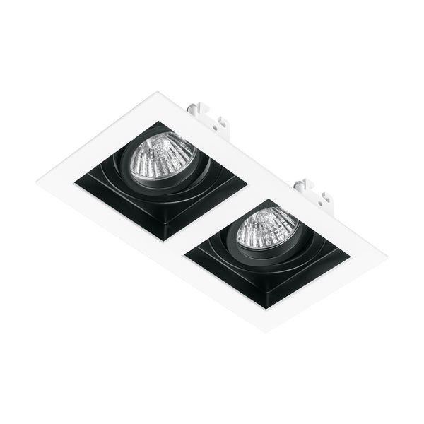 Luminario empotrable con 2 spots dirigibles, blanco, VOLTECK - Mundo Tool 