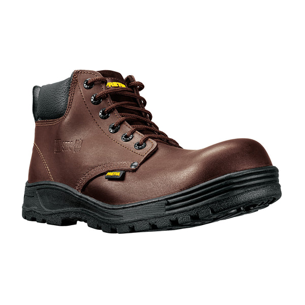 Bota de seguridad café, #24, casquillo de poliamida, PRETUL - Mundo Tool 