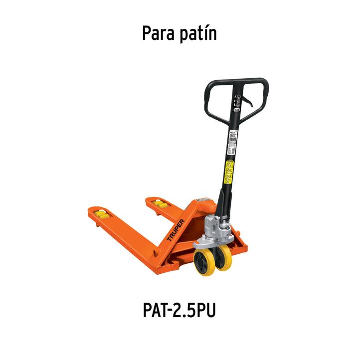 Rodillos Para Patín Traspaleta 2.5 T, Pat-2.5pu, 2 Piezas Tr - Mundo Tool 