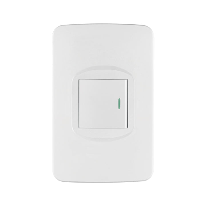 Placa armada 1 interruptor de 3 vías 1.5 módulos, Toledo - Mundo Tool 