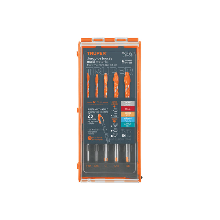 Juego De Brocas Multimaterial, 5 Piezas - Mundo Tool 