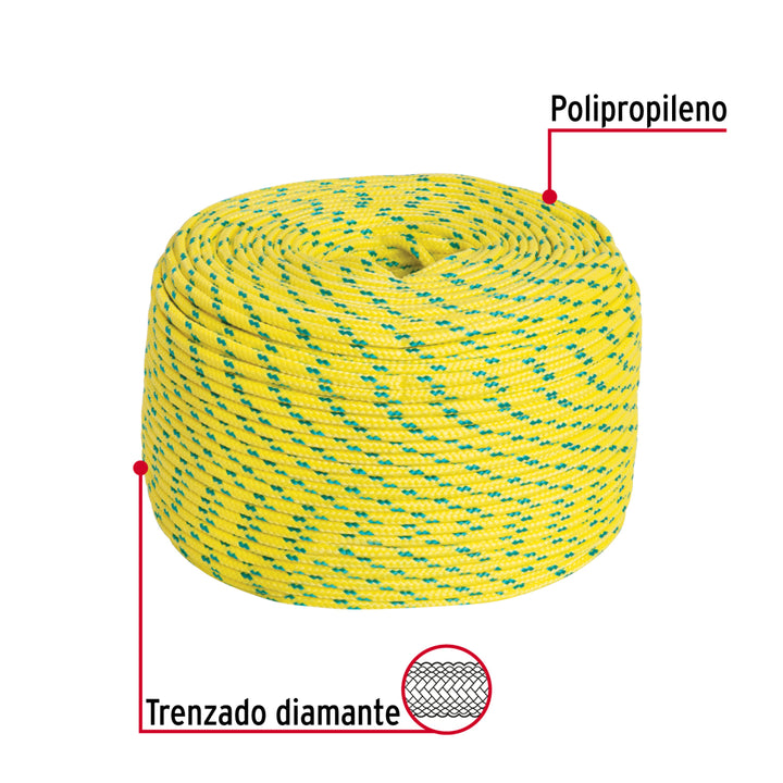 Piola de Polipropileno trenzada, multicolor, 4mm, 1 Kg - Mundo Tool 