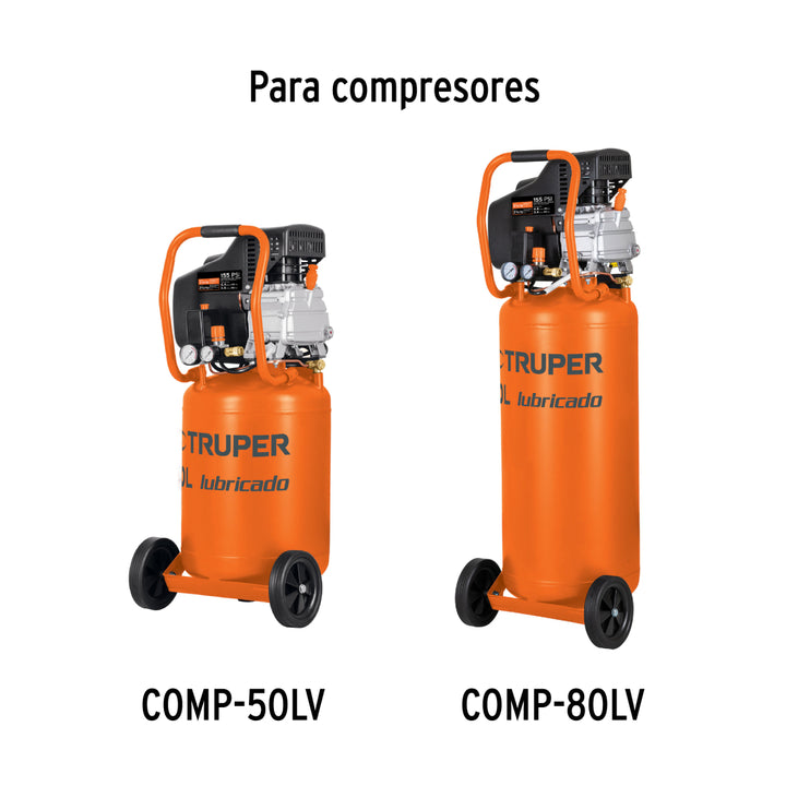 2 ruedas de repuesto para COMP-50LV y COMP-80LV, Truper - Mundo Tool 