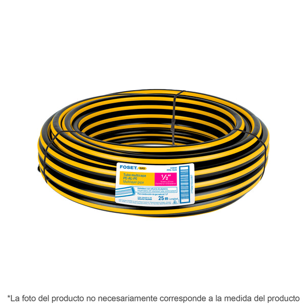 Metro de manguera para gas, 3/8' PE-AL-PE en rollo de 25m - Mundo Tool 