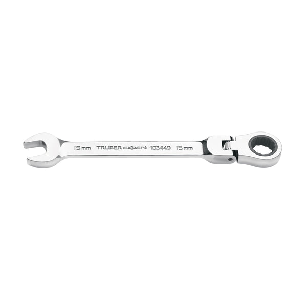 Llave combinada con matraca 15 mm flexible, Expert - Mundo Tool 
