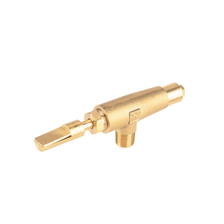 Válvula horizontal de latón 1/8' gas LP, alta presión, FOSET - Mundo Tool 