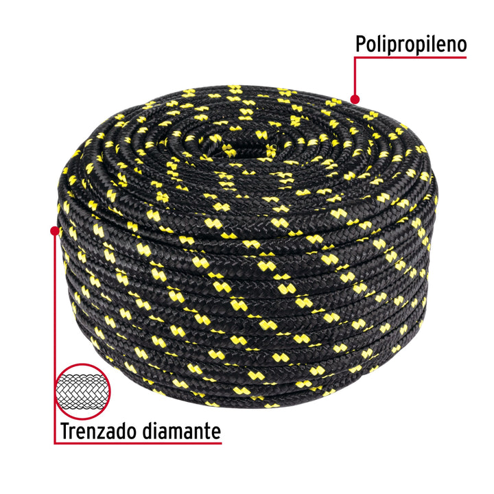 Piola de Polipropileno trenzada, multicolor, 10mm, 1 Kg - Mundo Tool 
