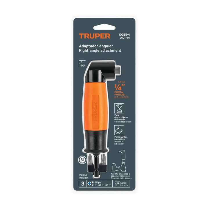 Adaptador p/destornilladores de impacto, porta puntas 1/4' - Mundo Tool 