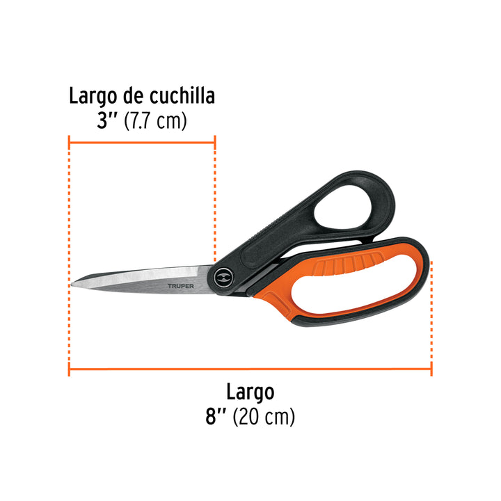 Tijera 8' multiusos de acero inox, profesional, EXPERT - Mundo Tool 