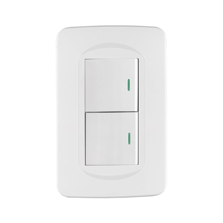 Placa armada 1 interruptor y 1 de 3 vías 1.5 mód., Toledo - Mundo Tool 